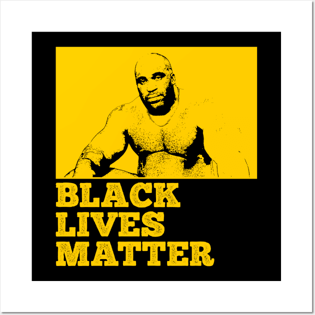 Black Lives Matter - Barry Wood Large Black Man yellow Wall Art by giovanniiiii